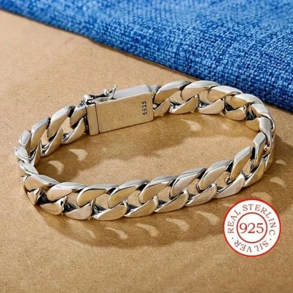 Sterling Silver Chain Bracelet - Picture 1 of 5